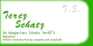 terez schatz business card